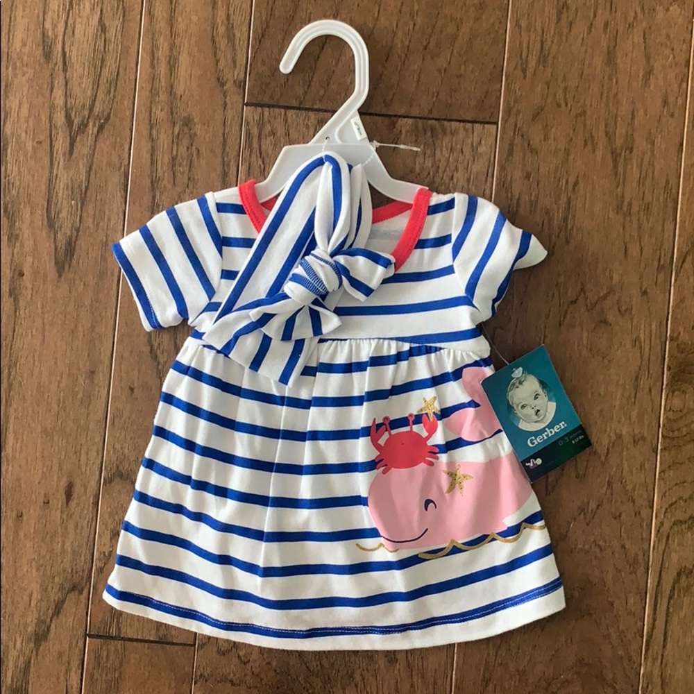 NWT Gerber Baby Striped Dress